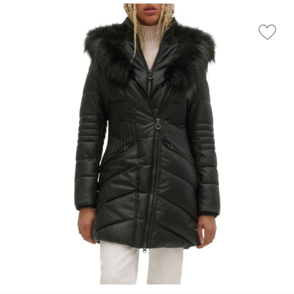 Noize Vegan leather winter jacket Gigi X